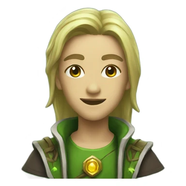 wow healer icon with green background sticker