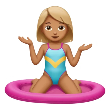child at the beach summer sticker