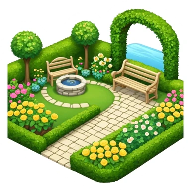 Fancy deluxe gardenscape scenery  sticker