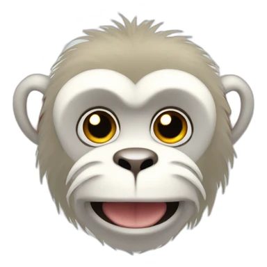 White fur monkey  sticker