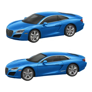 A blue luxury car sticker