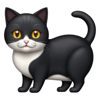 Gato negro y gato blanco sticker