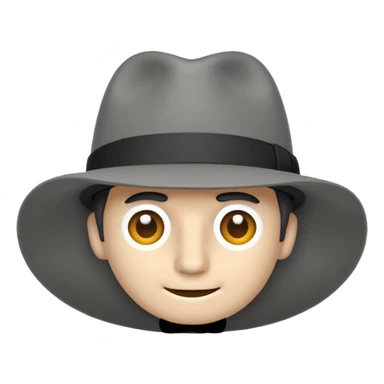 gray fedora sticker
