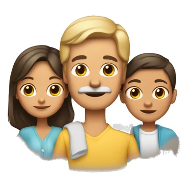 una familia de un padre una madre una hija y dos perritas chihuahuas sticker