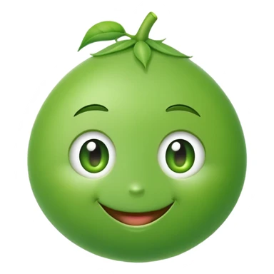 cute smiling green pea sticker