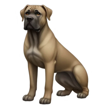 dog Cane Corso color fawn full body sticker