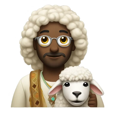 An hippie with a sheep sticker