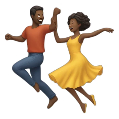 Two people dancing horizontally sticker
