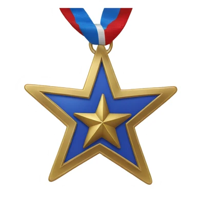military star medal sticker