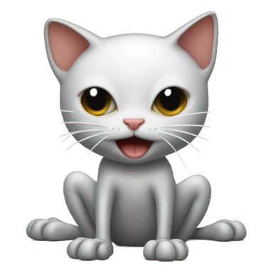 Cat's legs replaced with a spider legs sticker