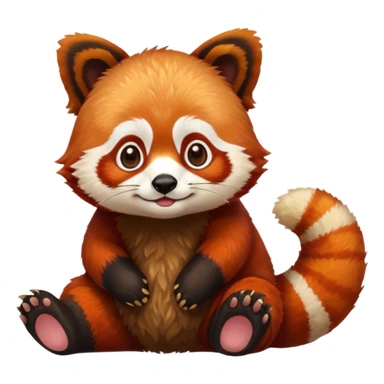 Red panda with poop sticker