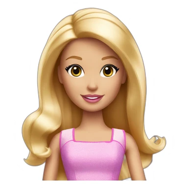 Barbie blonde saute de joie sticker