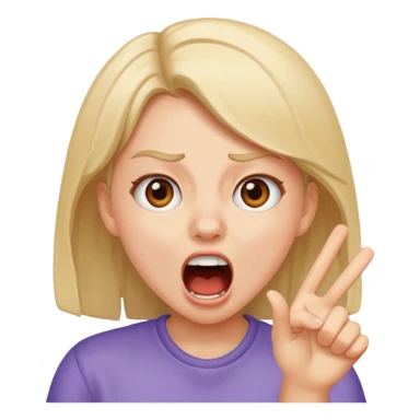 a girl yelling to smb sticker