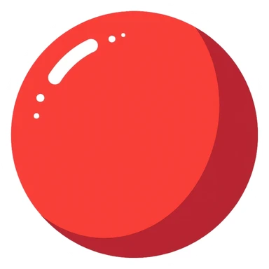 minimal red circle logo, extremely simple sticker