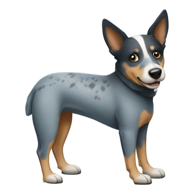 blue heeler wearing blue heels sticker