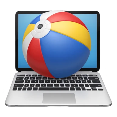 Beach ball + laptop sticker