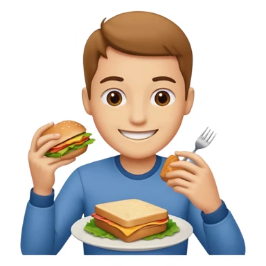 lunch time emotion simply sticker