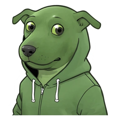 Dog wearing hoodies  sticker