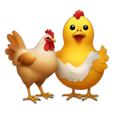 a chicken and an egg sticker