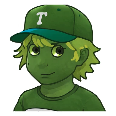 Cute blonde boy with messy hair and blue eyes sticker