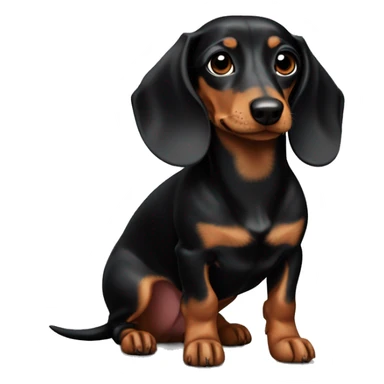 Dachshund longhear blacktan sticker