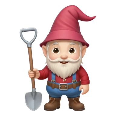 gnome with shovel sticker