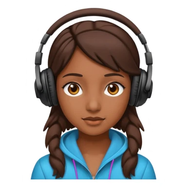 Une fille qui porte un casque écouteur  sticker