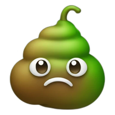poop emoji but green and squeezed sticker