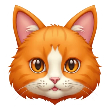 A cat face emoji, cute with whiskers and pointed ears. sticker