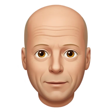 bruce willis bald sticker