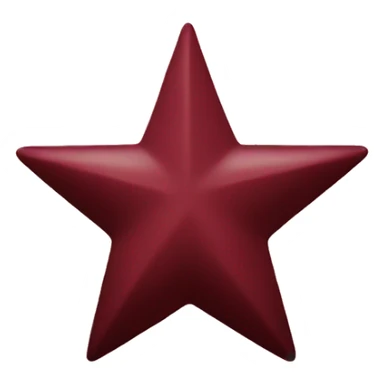 Burgundy Star with Glitter sticker