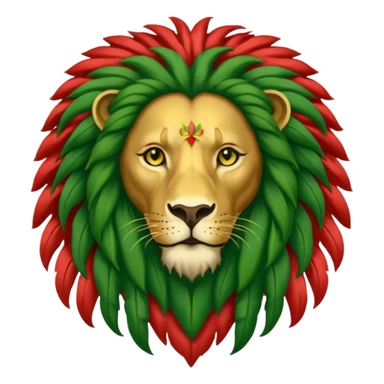 Bob Marley heraldic crest with ethiopian colors sticker