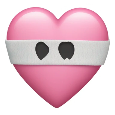 Heart with bandage pink sticker