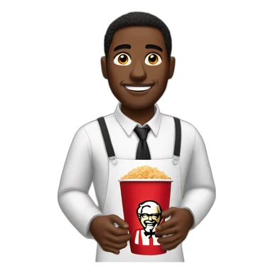 Black men in kfc sticker