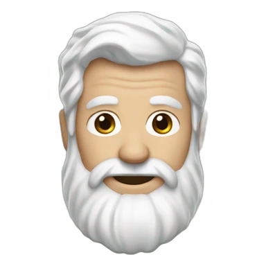Notre dame leprechaun white hair and a brown beard sticker