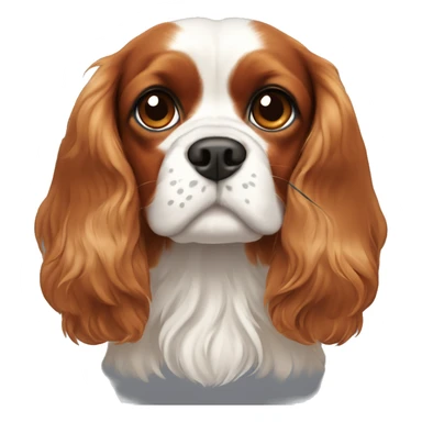 Cavalier King Charles spaniel with a spot on his forehead sticker
