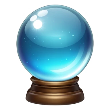 Crystal Ball – Transparent orb glowing with light sticker