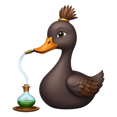 Dark duck smokes hookah sticker