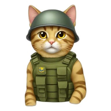 Ukrainian Army cat sticker