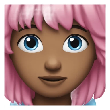 Blue pink heartstrings  sticker