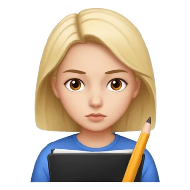 Girl planning sticker