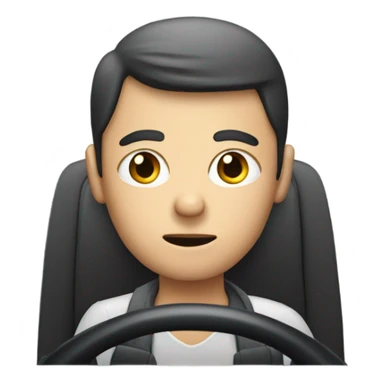 suspicious face behind driver wheel  sticker