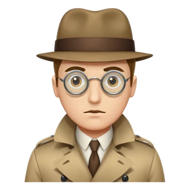 detective with a monocle eye sticker