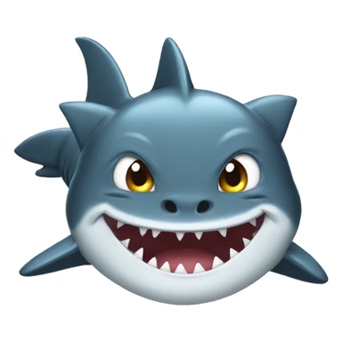 Shark whit a face of cat  sticker