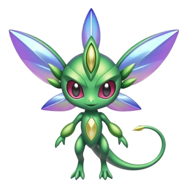 Shiny Aural Keldeon-Celebi-Genesect-Fakémon-fusion (full body) sticker