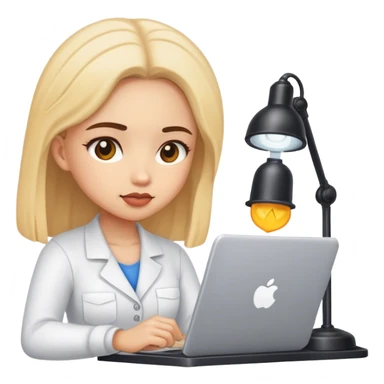 Girl working hard sticker