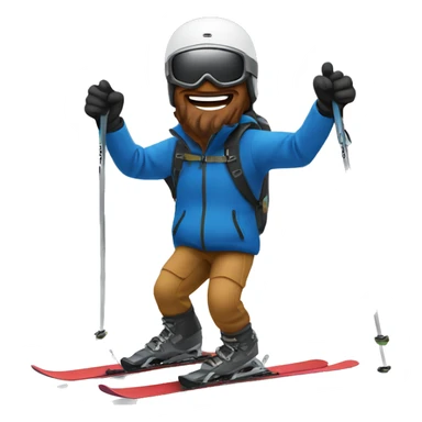 me skiing on mount rainier  sticker