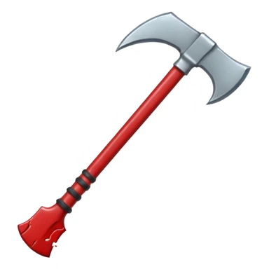 Blood axe, cartoon style, horror emoji, no background sticker