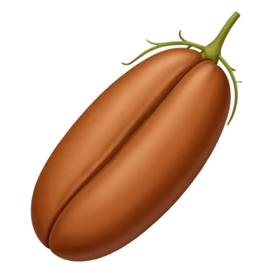 a single bean emoji, like a pinto bean or a coffee bean sticker