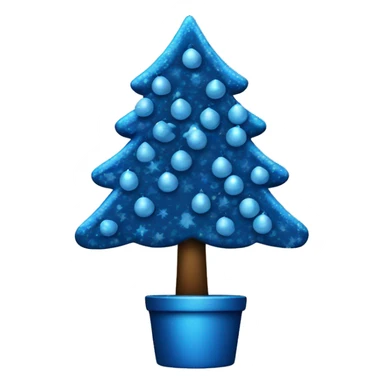 Blue Christmas tree sticker